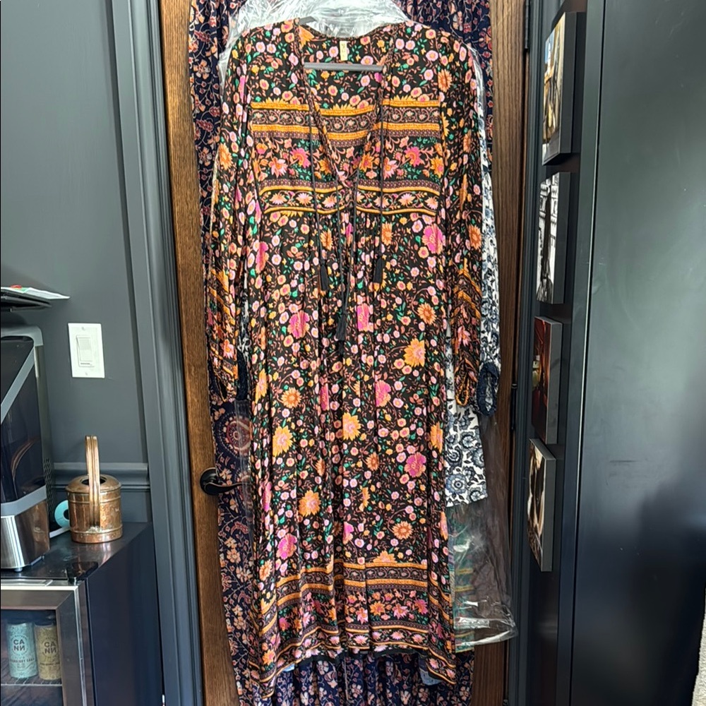 SPELL FOLKTOWN WINTERGARDEN Floral BOHO Gown Dress